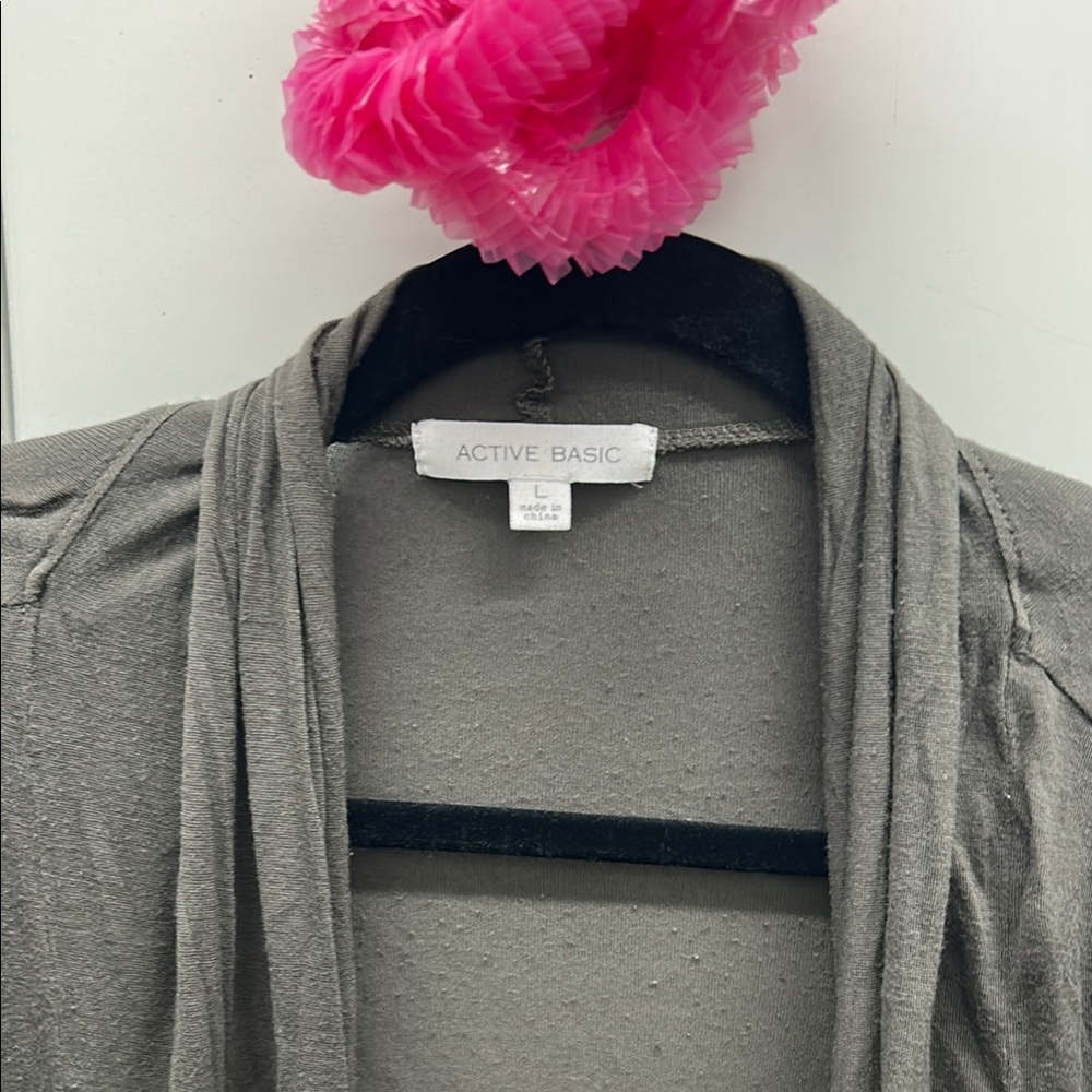 Active Basic Gray Cardigan - Picture 2 of 7